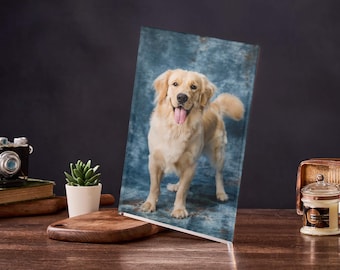 Personalized Photo Block, Custom Acrylic Block Photo, Acrylic Glass Photo Block, Christmas Gift, Birthday Gift, Father's Day