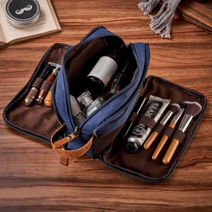 Gewaschenes Canvas Dopp Kit, personalisierte Rasierzeug, Canvas Kulturtasche, Groomsmen Geschenkideen, Herren Reisekoffer, Groomsmen Geschenk, Geschenk für ihn