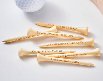 Engraved Golf Tees, Personalized Wooden Golf Tees, Engraved Golf Gift, Customized Golf Tees, 2.75" Wood Golf Tees, Gift For Him