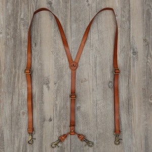 Groomsmen Suspenders Genuine leather suspenders men brown suspenders Wedding Suspenders Mens Suspenders Rustic Suspenders Groomsmen Gifts