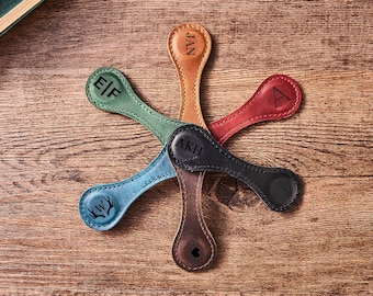 Marcapáginas de piel personalizado, Marcapáginas magnético de piel, Marcapáginas de piel a medida, Marcapáginas hecho a mano, Regalo para él, Regalo para ella, Regalo para hombre