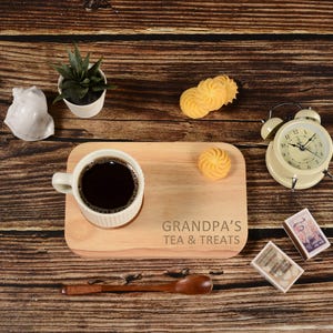 Personalised Custom Engraved Wooden Tea & Biscuit Board Serving Board Novelty Gift Birthday Valentines Housewarming Wedding Christmas
