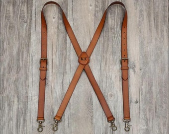 Groomsmen Gifts X Style Personalized Natural Leather Suspenders Groomsmen Suspenders Wedding Suspenders Best Man Gift