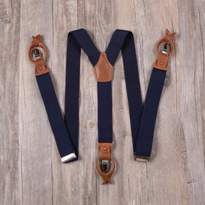 Personalized Gifts for Groomsmen Brown Leather Suspenders Men - Etsy