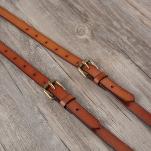 Groomsman Gift Mens Genuine Leather Suspenders Brown Suspenders Leather Suspenders Personalized Gift image 7