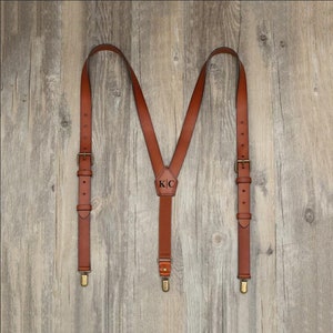 Personalized Suspenders Genuine leather suspenders men brown suspenders Wedding Suspenders Mens Suspenders Rustic Suspenders Rustic Wedding