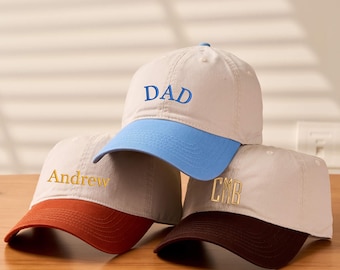 Custom Text Embroidered Hat, Vintage Style Trucker Hat, Retro Baseball hat, Personalized hat, Gift for New Mom And Dad, Unisex Baseball Hat