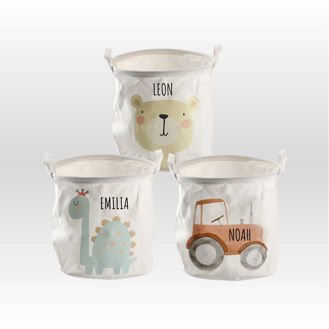 Personalized Children's Storage Basket With Name & Motif Etsy