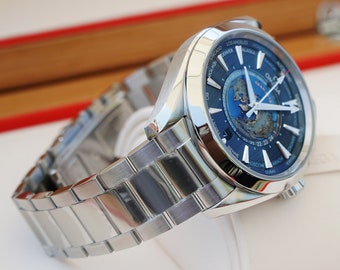 Omega Seamaster Aqua Terra 150M GMT Worldtimer 220.12.43.22.03.001; Relojes de hombre, relojes, relojes de lujo, relojes suizos, relojes deportivos