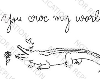 You Croc My World Valentines Day Card