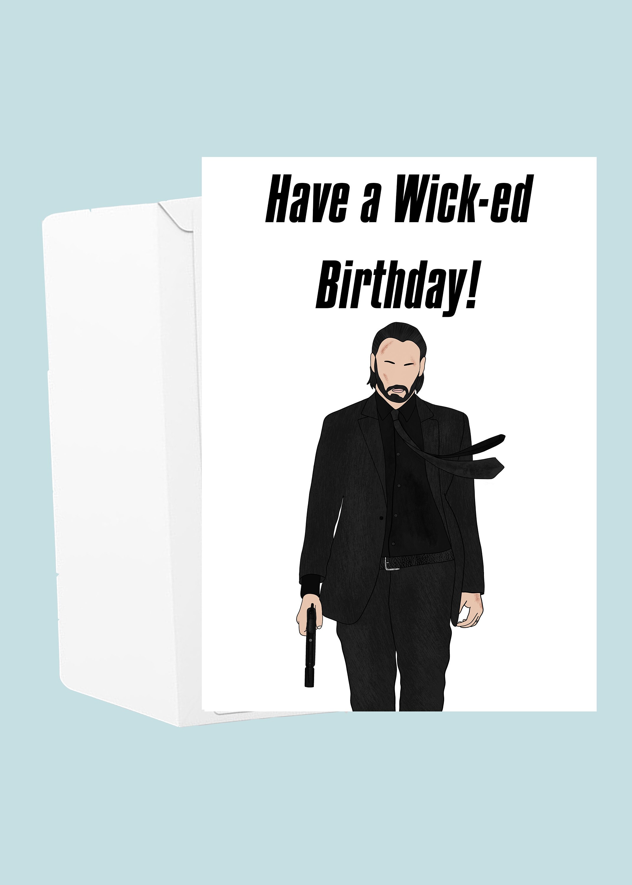 John Wick Birthday Card Etsy