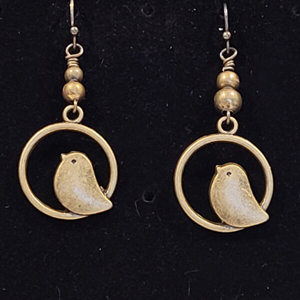 Earrings Sale,Brass Sweet Birdies,The symbol of freedom,Hypoallergenic ear wires OMJE154