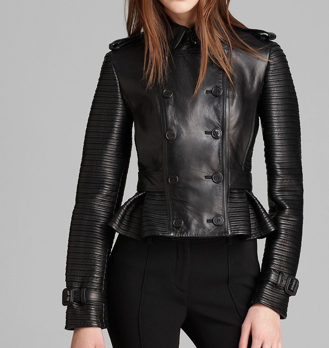 Forsendelse shilling ventilator Women Handmade Black Fashion Designer Lambskin Leather Jacket - Etsy