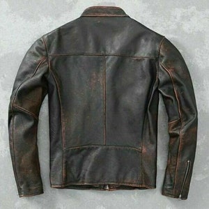 Mens Handmade Motorcycle Vintage Cafe Racer Distressed Black - Etsy