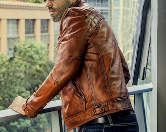 mens vintage motorcycle jacket