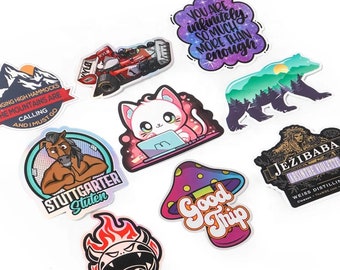 50 Autocollants Personnalisés - Décalcomanies Logo Sur Mesure - Waterproof