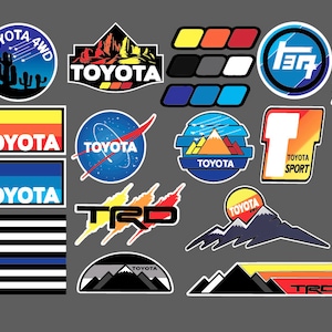 Toyota Sticker Tacoma Tundra 4WD TRD 4x4 Vintage Retro Logo toyota decal toyota stickers