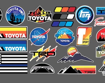 Etiqueta engomada de Toyota Tacoma Tundra 4WD TRD 4x4 Vintage Retro Logo calcomanía de toyota pegatinas de toyota