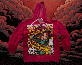 Anime inspiriert Hoodie Dämonentöter Stil Sweatshirt Grafik Manga Pullover Japanische Anime Bekleidung Gemütlicher Hoodie Anime-Liebhaber Einzigartiges Anime Geschenk