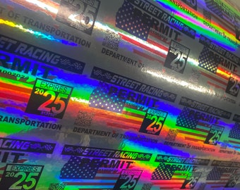 Calcomanía de pegatina de permiso de Street Racing / Resistente a la intemperie / / calcomanía de carreras / pegatina de carreras / pegatina troquelada / pegatinas jdm / carreras de resistencia