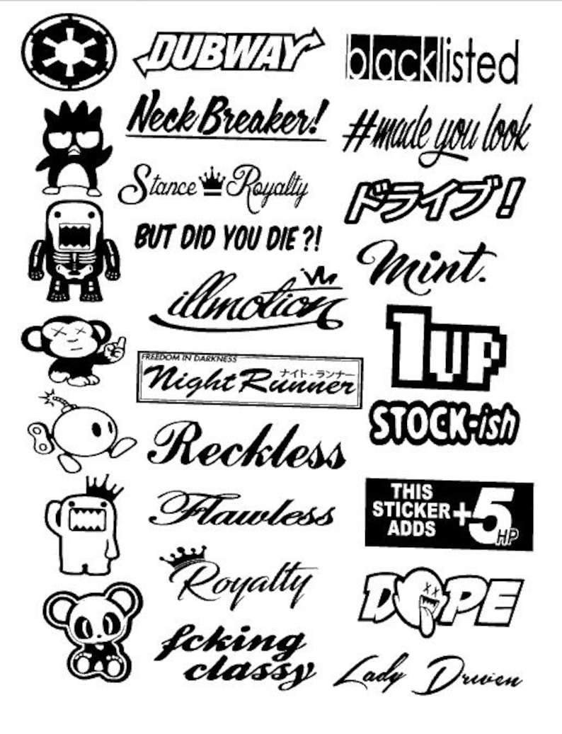 Jdm stickers ualadeg