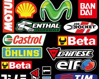 Motorcycle car stickers equipment sponsor decals PVC Material for agv helmet lens