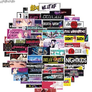 jdm 100 random car sticker decal pack car window Stickers for Jdm slammed race drift