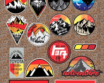 Toyota Racing Development TRD Tacoma Tundra 15 Vinyl Stickers 4WD TRD 4x4 Vintage Retro Logo