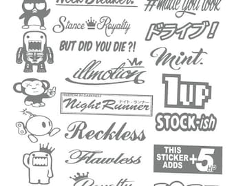 JDM ステッカー パック チューナー ビニール 26 ステッカー 色は