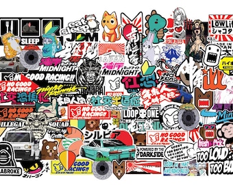 jdm 100 car sticker decal pack car window Stickers for Jdm slammed race drift