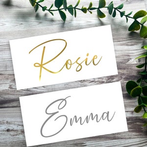 Etichetta con nome personalizzato - Adesivi in vinile con nome staccabile e attaccabile - Adesivo per bottiglia d'acqua - Adesivo con testo - Adesivo per calici da champagne