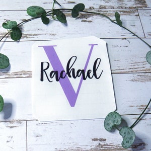 Personalized Monogram Vinyl Decal: Modern Letter Sticker