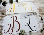 LETTER STICKERS Custom Vinyl Decal Initial Sticker Laptop Sticker Notebook Sticker Tumbler Cup Sticker Wedding Gift Bag Label