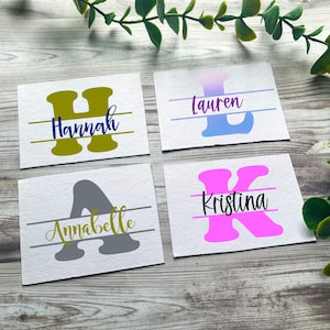 Personalized Monogram Name Sticker: Custom Vinyl Decal for Water Bottles