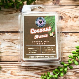 Kokosnuss Sojawachs Melts: Duftfreier Sommerwärmer, 75g