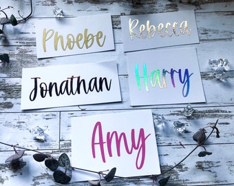 Personalisierte Vinyl Name Aufkleber | Wasserdichte Wasserflasche Aufkleber | Name Laptop Aufkleber | Weinglas Aufkleber | Namensaufkleber | Namensetiketten