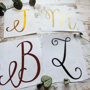 Custom Vinyl Letter Sticker: Personalized Monogram Decal