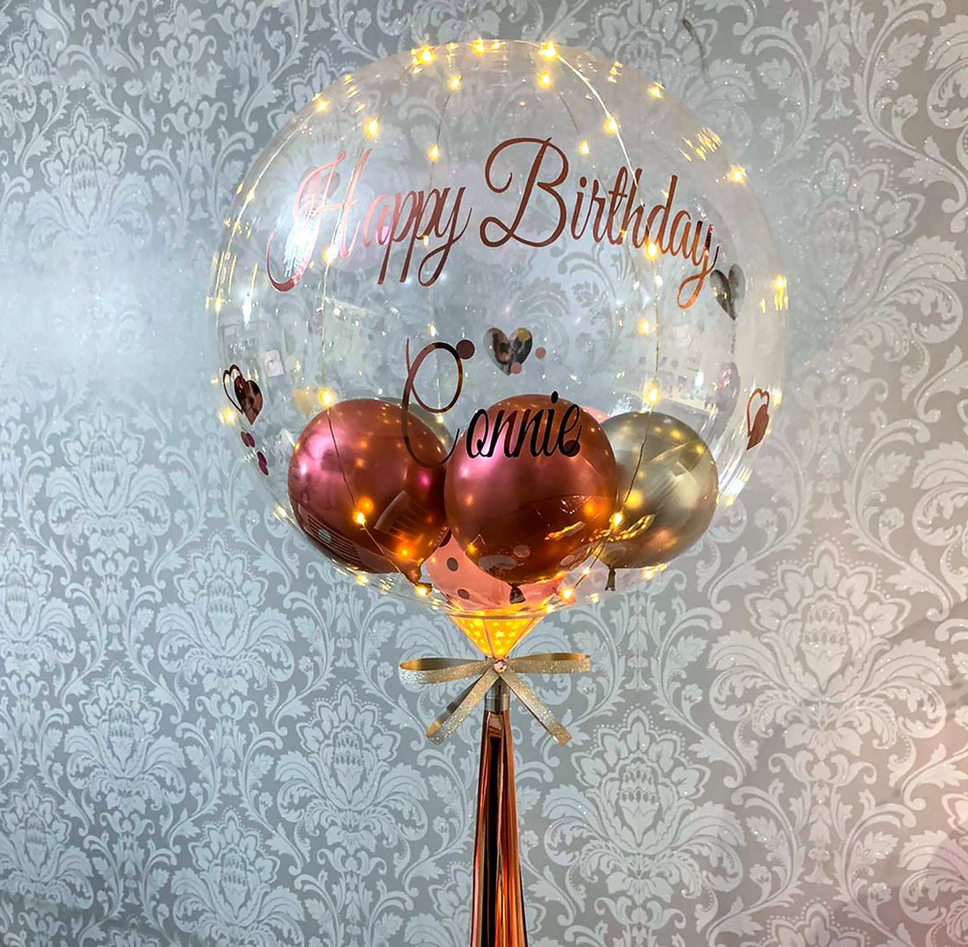 Custom Vinyl Balloon Sticker 22cm Bubble Sticker Name Decal Party Décor