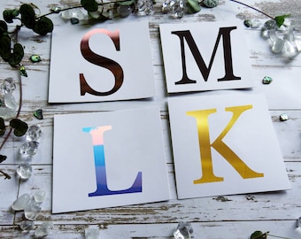 Waterproof Letter Sticker: Custom Vinyl Initial Decal