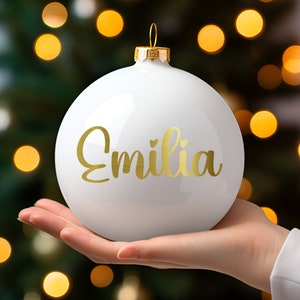 Adornos navideños con nombre y calcomanías: calcomanía conmemorativa para copas de vino o decoración navideña.