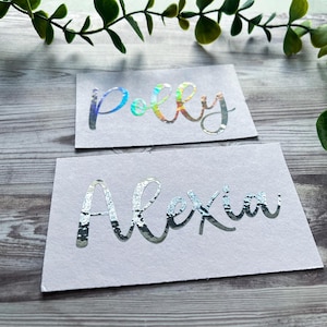 Custom Name Decal -  Vinyl Sticker for Water Bottles - Holographic Name Sticker - Personalized Sticker