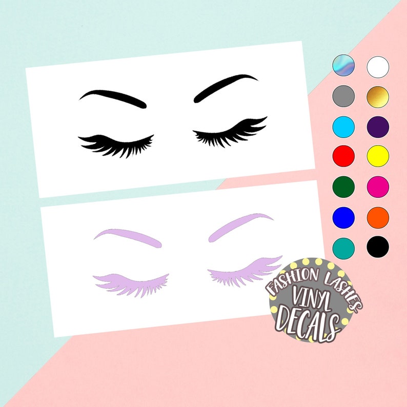 LASHES DECAL Fashion Girl Sticker Vinyl Sticker Car Etsy