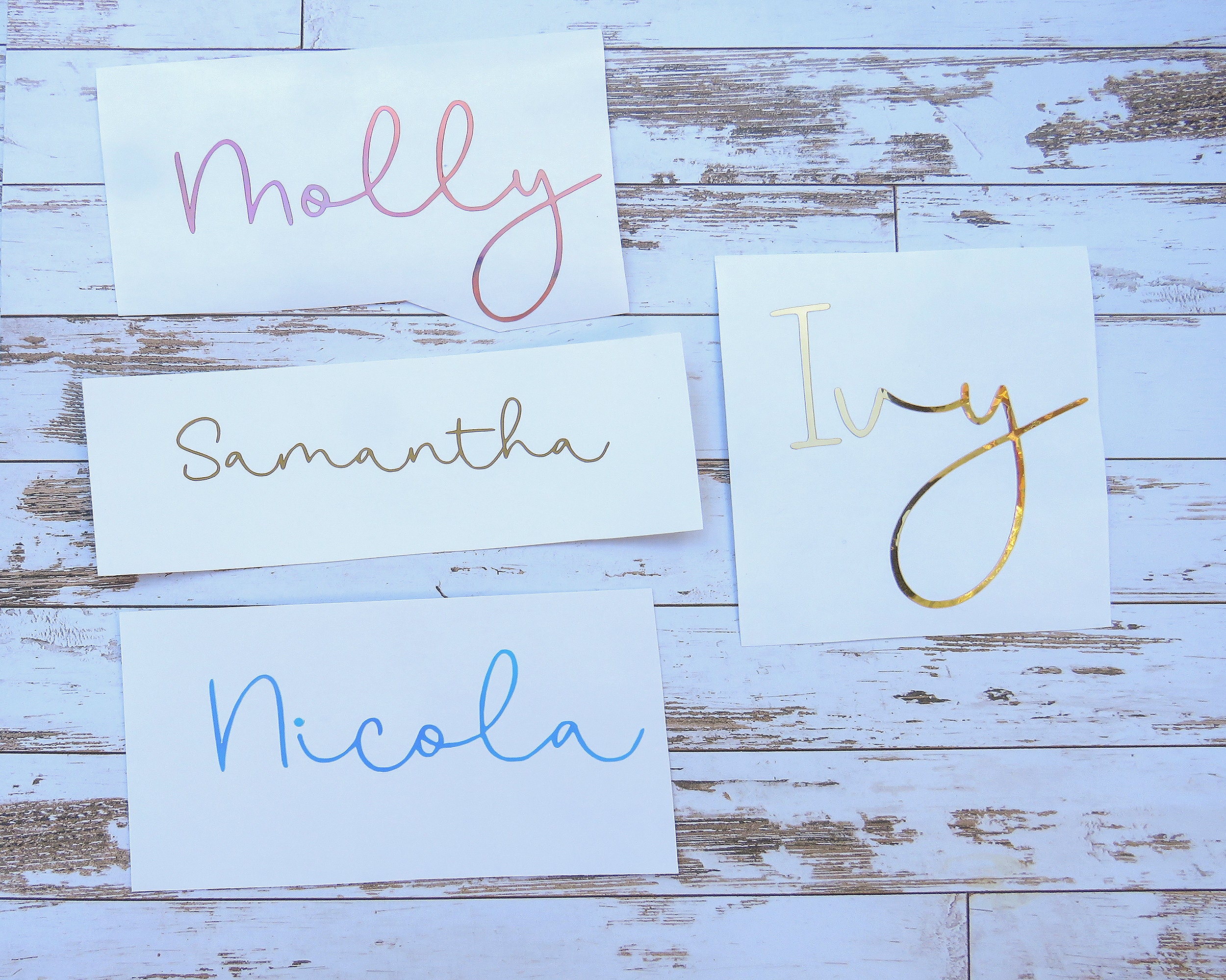 Personalized Vinyl Name Stickers / Custom Name Decal / Laptop Label /…