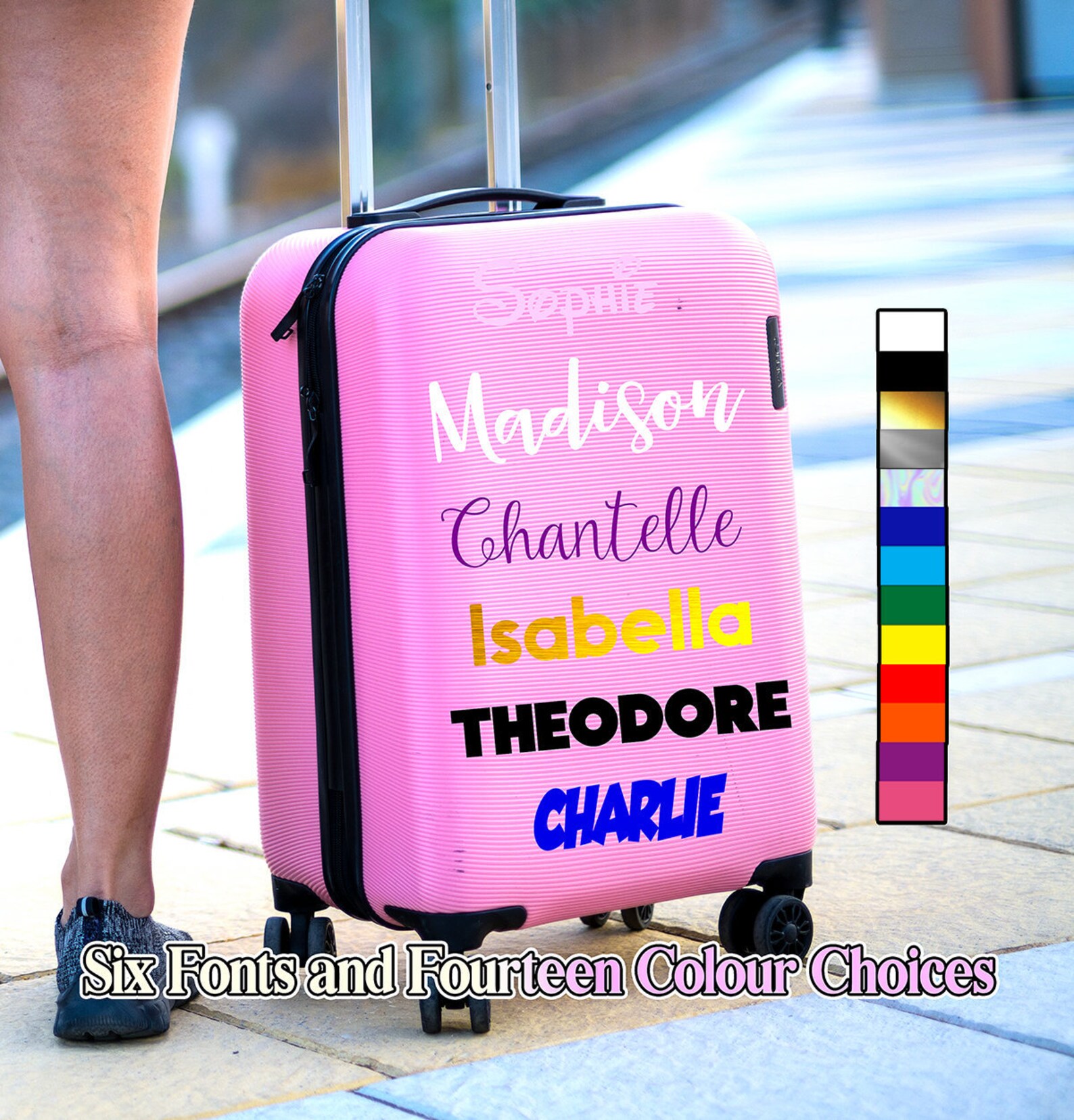 LUGGAGE STICKER Name for Travel Bag Personalised Name for Etsy