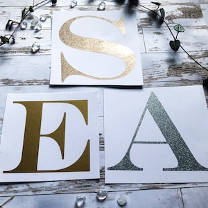 Briefsticker | Eerste stickers | Vinylletters | Minimalistische sticker | Aangepaste vinylsticker | Sticker wijnglas | Sticker waterfles