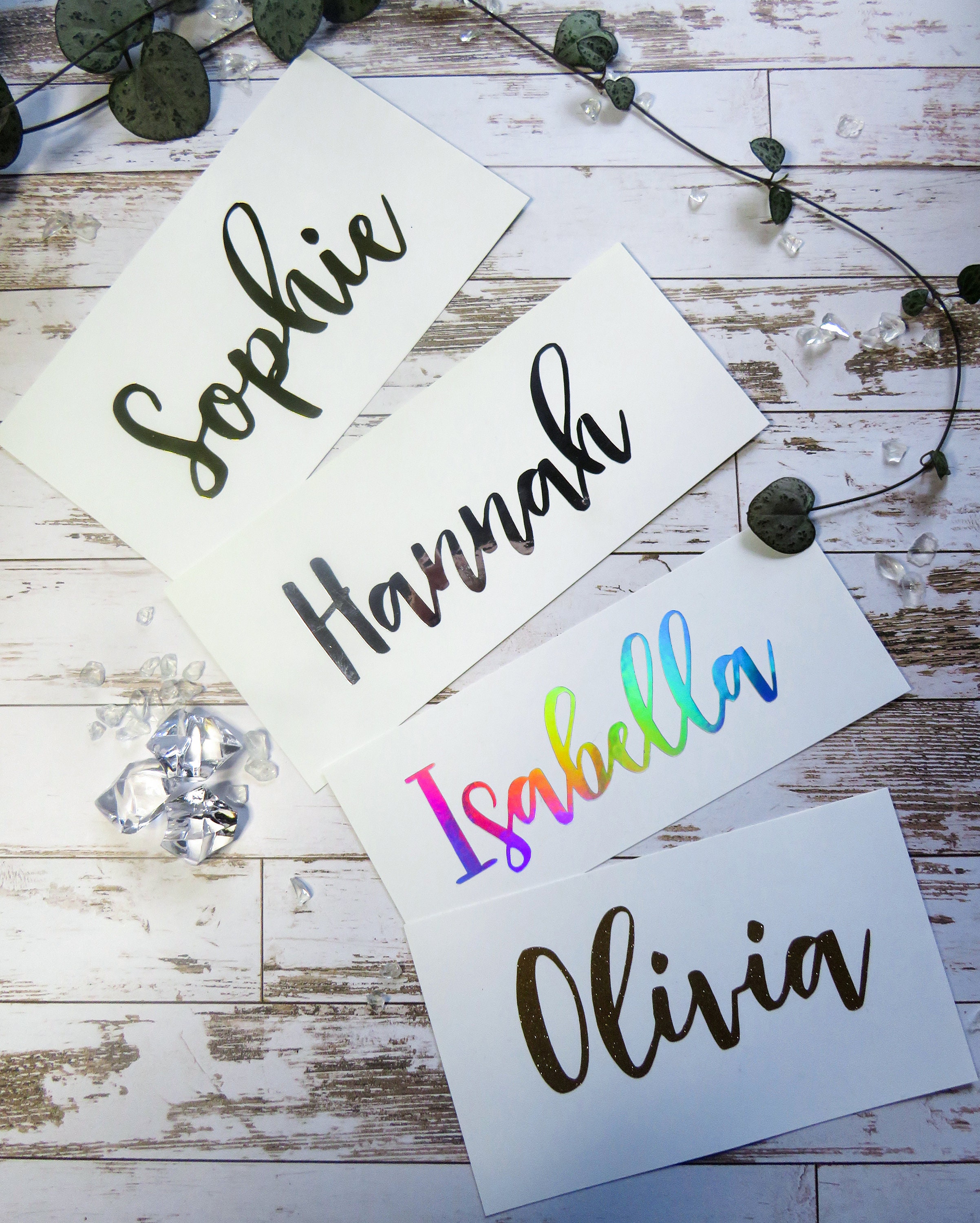 Custom Vinyl Name Stickers / Personalized Name Label / Name | Etsy