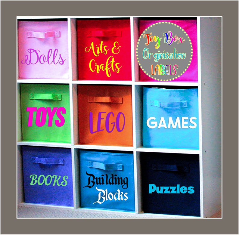 Personalised Toy Box Sticker Labels / Organisation Sticker for Etsy