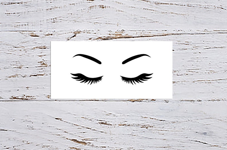 LASHES DECAL Fashion Girl Sticker Vinyl Sticker Car Etsy