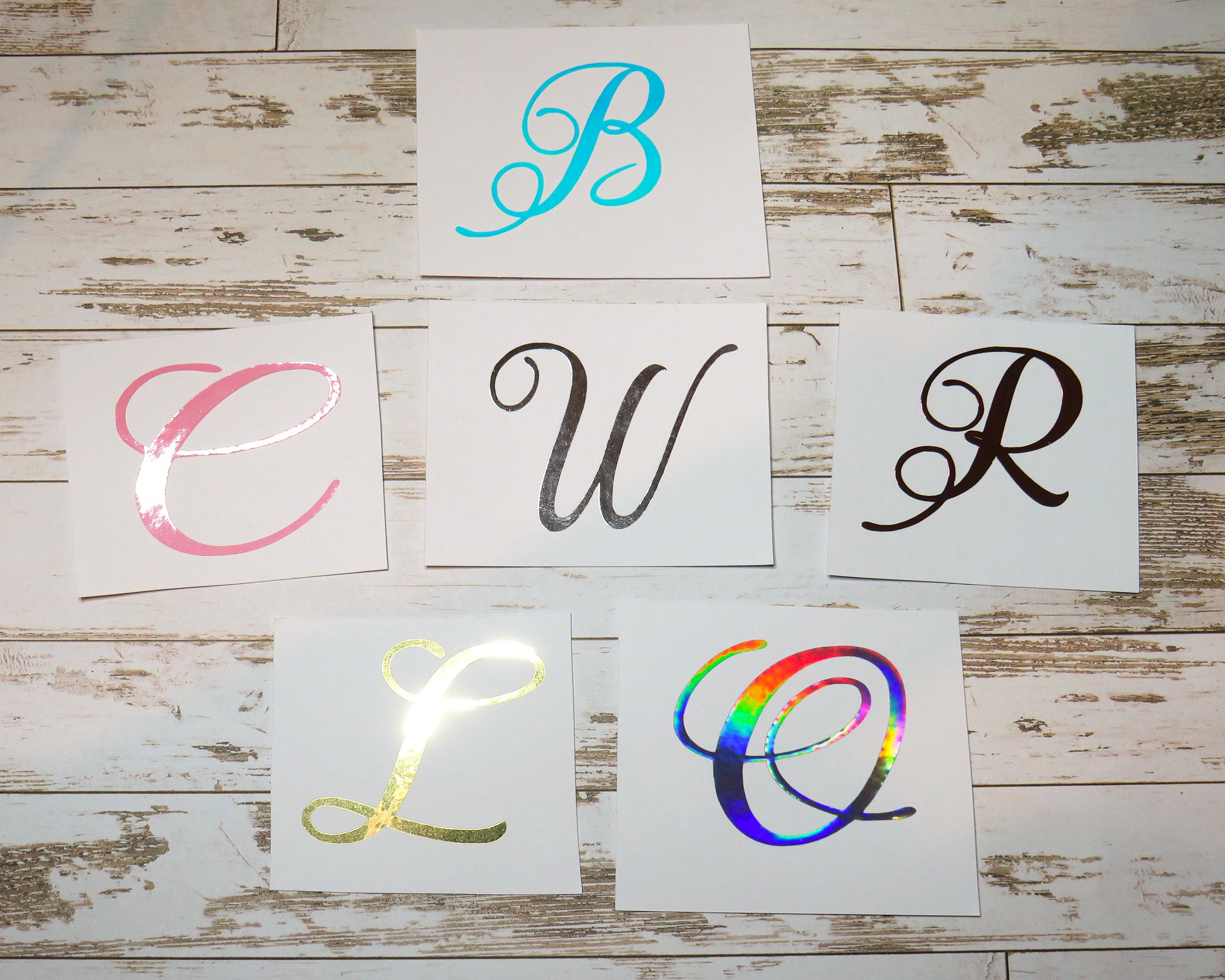 INITIAL LETTER STICKERS / Custom Vinyl Decal / Laptop Sticker Etsy UK