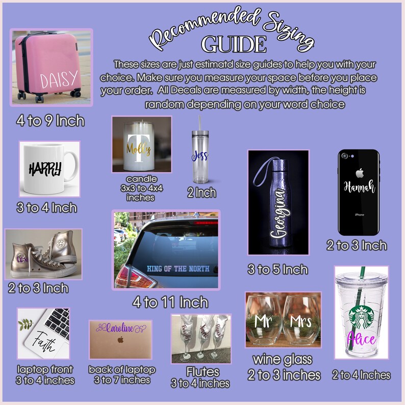 Personalized Vinyl Name Stickers / Custom Name Labels / Name Etsy